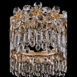 Люстра круглая с декоративными элементами в виде крупных хрустальных цветов Palace Gardens варинант исполнения - 5 | Loft Concept в Перми