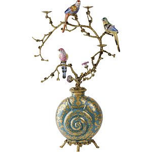 Бронзовый подсвечник Птичий рай Flora