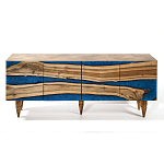 Стильный Буфет лофт 4 двери Cabinet Crimson River фасад эпоксидная смола  варинант исполнения - 1 | Loft Concept в Перми