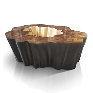 Кофейный стол Burl Exotic tree Coffee Table Black