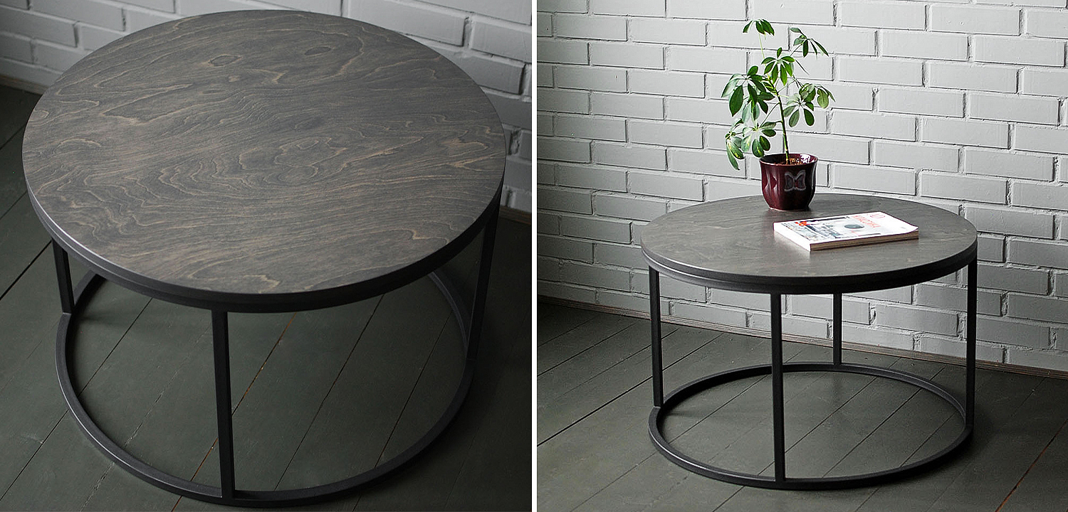 Кофейный стол Tait Industrial Metal Rust Coffee Table Кофейный стол Tait Industrial Metal Rust Coffee Table - Loft-Concept в Перми