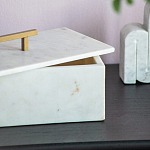 Шкатулка из белого мрамора Save Time варинант исполнения - 5 | Loft Concept в Перми