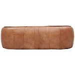 Трехместный диван с кожаной обивкой коричневый Coste Leather Sofa варинант исполнения - 3 | Loft Concept в Перми