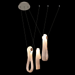 Подвесной светильник белого цвета с 3-мя изогнутыми плафонами Flow Loop варинант исполнения - 5 | Loft Concept в Перми