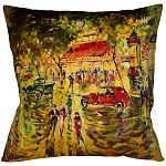 Подушка декоративная с цветным принтом Impressionism in Paris варинант исполнения - 1 | Loft Concept в Перми