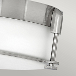 Потолочный светильник для ванных комнат цвета никель с плафоном из опалового стекла и декоративными держателями Hinkley варинант исполнения - 4 | Loft Concept в Перми