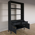 Стеллаж Primo с ящиками Черный дуб  варинант исполнения - 7 | Loft Concept в Перми