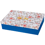 Чайный набор из фарфора синий на 6 персон 12 предметов Flower Porcelain Collection варинант исполнения - 3 | Loft Concept в Перми