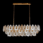 Люстра овальная с многослойными белыми и прозрачными подвесками Character Chandelier варинант исполнения - 3 | Loft Concept в Перми