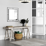 Настенное зеркало квадратной формы в черной металлической раме CORNER MIRROR BLACK варинант исполнения - 1 | Loft Concept в Перми