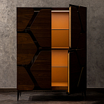 Высокий комод с узором из шпона на фасаде Sahara варинант исполнения - 2 | Loft Concept в Перми