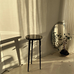 Круглый журнальный столик со столешницей из эпоксидной смолы Epoxy Resin Flowers Coffee Table варинант исполнения - 6 | Loft Concept в Перми