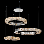 Люстра из 3-х колец с мозаичным хрустальным оформлением Sparks of Crystal варинант исполнения - 3 | Loft Concept в Перми