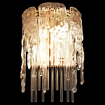 Бра с эффектом стекающего стекла и прозрачными трубками Textured Glass варинант исполнения - 3 | Loft Concept в Перми