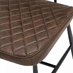 Стул с темно-коричневой обивкой из экокожи Benderson варинант исполнения - 7 | Loft Concept в Перми