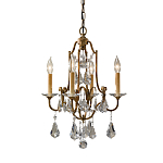 Люстра с 4-мя лампами и стеклянными подвесками в классическом стиле Feiss варинант исполнения - 1 | Loft Concept в Перми