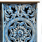Комод с резным фасадом Blue Carved Chest of Drawers варинант исполнения - 3 | Loft Concept в Перми