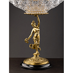 Чаша стеклянная прозрачная на бронзовой подставке с фигуркой девушки Eden Garden варинант исполнения - 6 | Loft Concept в Перми