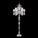 Торшер с 12-ю белыми текстильными абажурами и хрустальными подвесками Lustre Reverie варинант исполнения - 1 | Loft Concept в Перми