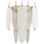 Бра с декором из рельефного стекла в виде перьев Abelia Feather Wall Lamp варинант исполнения - 1 | Loft Concept в Перми