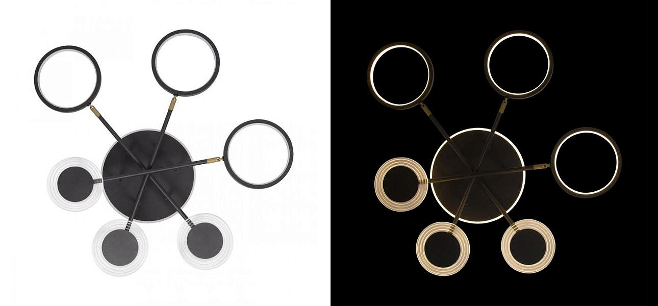 Люстра светодиодная BENDIK LIGHTING Black 6 плафонов Люстра светодиодная BENDIK LIGHTING Black 6 плафонов - Loft-Concept в Перми