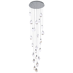 Большая каскадная люстра с хрустальными плафонами хром Esme Crystal Chrome Cascade Chandelier 25 варинант исполнения - 1 | Loft Concept в Перми