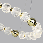 Люстра подвесная кольцевая с прозрачными рифлеными шарообразными плафонами Crystal Globule варинант исполнения - 4 | Loft Concept в Перми