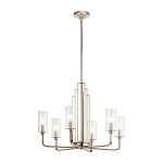  Люстра с прозрачными рифлеными цилиндрическими плафонами Kichler варинант исполнения - 22 | Loft Concept в Перми