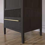 Узкий Шкаф Primo с 2 выдвижными ящиками Темный орех варинант исполнения - 4 | Loft Concept в Перми