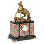 Часы настольные из натурального камня с декором в виде коня Horse Stone Clock варинант исполнения - 4 | Loft Concept в Перми