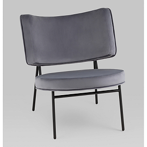 Мини-кресло District Lounge велюр серый