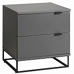 Тумба прикроватная цвета графит с ящиками Strict Lines варинант исполнения - 1 | Loft Concept в Перми