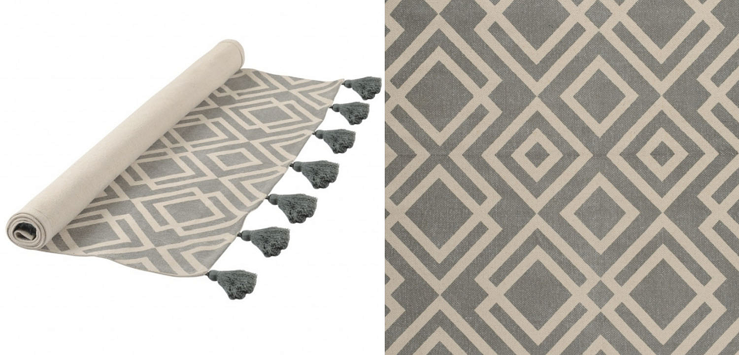 Ковер Double Rhombus Carpet grey Ковер Double Rhombus Carpet grey - Loft-Concept в Перми
