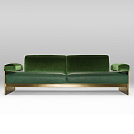 Эксклюзивный Диван в стиле Арт-деко Phoenix с элегантными латунными элементами  варинант исполнения - 1 | Loft Concept в Перми