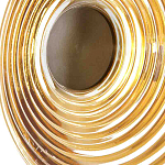 Бра с рельефным круглым плафоном янтарного цвета Savio Glass Disc Light варинант исполнения - 4 | Loft Concept в Перми