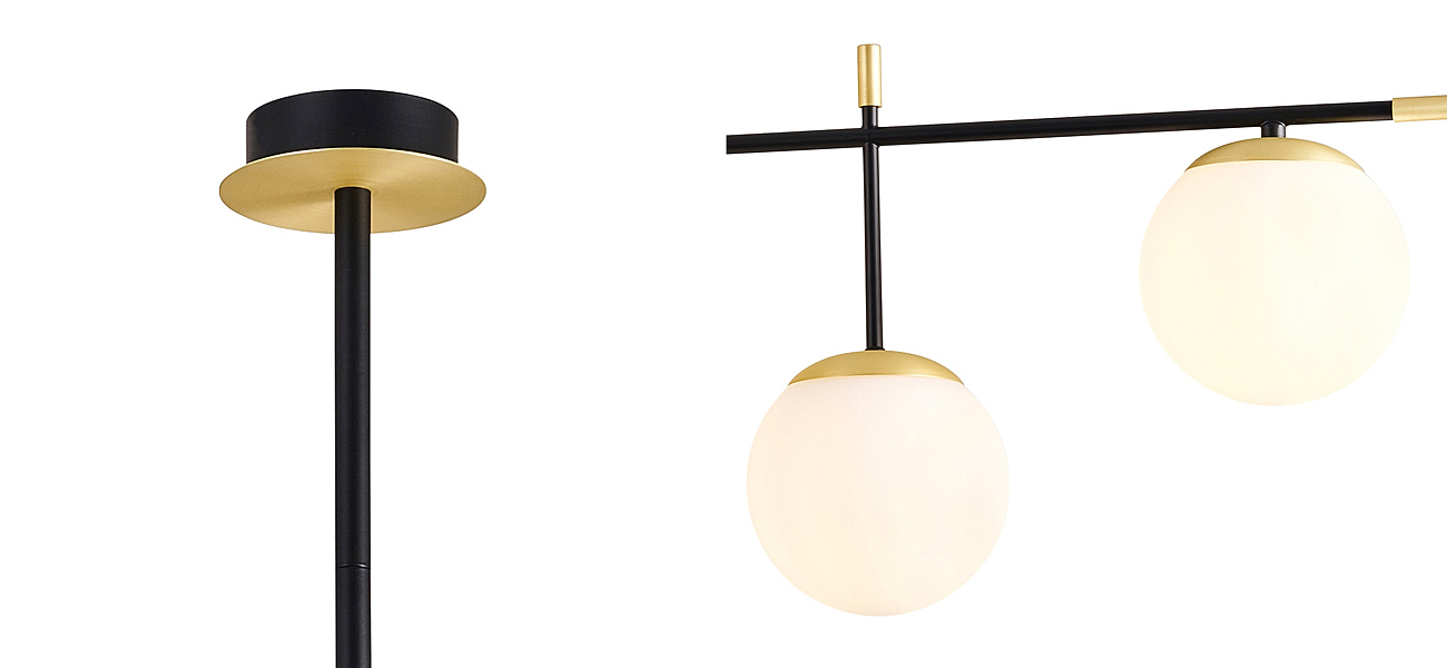 Люстра Черная с Золотом Spike Balls Hanging 9 Lamp Люстра Черная с Золотом Spike Balls Hanging 9 Lamp - Loft-Concept в Перми