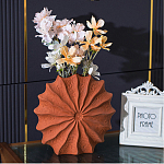 Ваза керамическая в виде круглой терракотовой морской раковины Galapagos варинант исполнения - 3 | Loft Concept в Перми