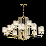 Люстра многоярусная с 15-ю цилиндрическими плафонами из стекла Laurent варинант исполнения - 3 | Loft Concept в Перми