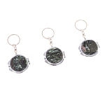 Зеркало брелок карманное двухстороннее из натурального камня Серафинит Stone Mirrors варинант исполнения - 8 | Loft Concept в Перми