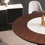 Обеденный стол круглый на чёрном фигурном основании Bosnia dinning table  варинант исполнения - 1 | Loft Concept в Перми