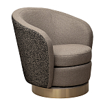 Кресло вращающееся черно-золотая рогожка Julia Armchair Golden Belt варинант исполнения - 1 | Loft Concept в Перми