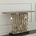 Консоль с прямоугольной столешницей и фактурным основанием Waves варинант исполнения - 1 | Loft Concept в Перми