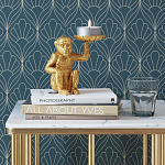 Подсвечник золотая обезьяна с блюдцем Golden Monkey варинант исполнения - 1 | Loft Concept в Перми