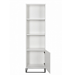 Стеллаж книжный белый с 3-мя открытыми полками и дверкой Strict Lines варинант исполнения - 2 | Loft Concept в Перми