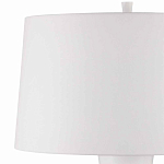 Торшер белый с тканевым абажуром на деревянном основании Graceful Silhouette варинант исполнения - 2 | Loft Concept в Перми