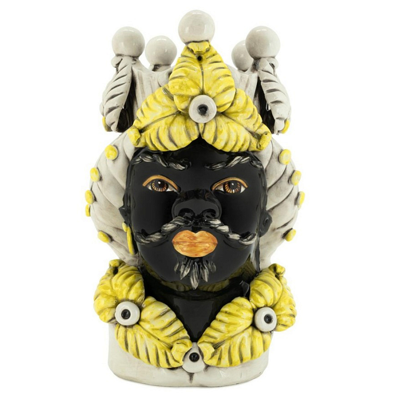Ваза Vase Moro Man Eve Yellow Черный Бежевый Желтый Ваза Vase Moro Man Eve Yellow Черный Бежевый Желтый в Перми | Loft Concept