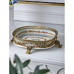 Чаша с цветочным орнаментом на бронзовых ножках Eden Garden варинант исполнения - 3 | Loft Concept в Перми