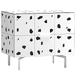 Тумба белая с рисунком Grande Graphspots варинант исполнения - 1 | Loft Concept в Перми