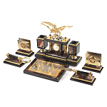 Настольный письменный набор из яшмы и долерита с декором Двуглавый орел Manager Organizer варинант исполнения - 2 | Loft Concept в Перми