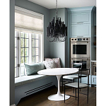 Люстра черная с несколькими ярусами деревянных палочек Bright Wooden Chandelier варинант исполнения - 5 | Loft Concept в Перми